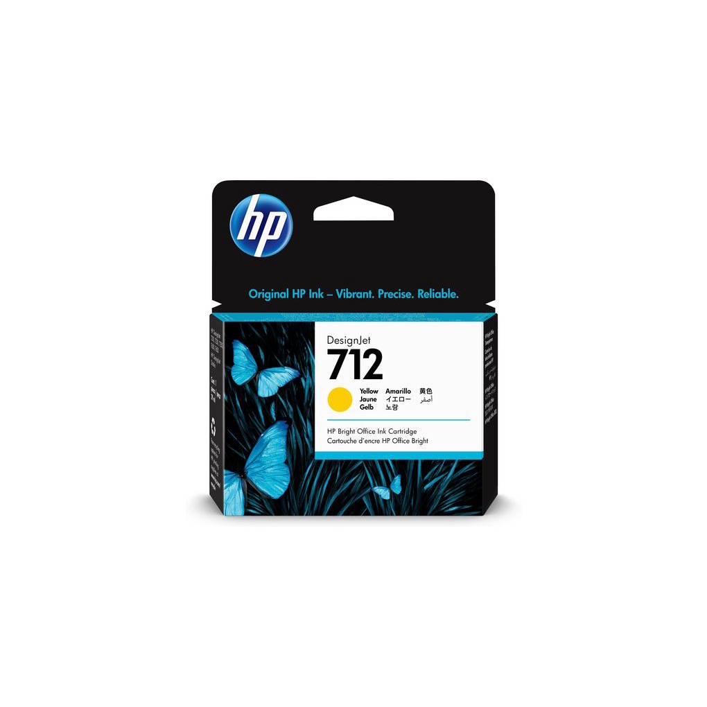 ตลับหมึกอิงค์เจ็ท HP 712B BK(3ED29A) 80ml Black / HP 712C 29m หมึกปริ้น ...