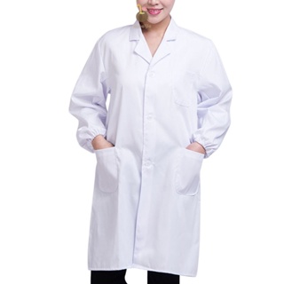 เสื้อโค้ทแขนยาว สีขาว สําหรับหมอ โรงพยาบาล นักวิทยาศาสตร์ โรงเรียน แฟนซี เครื่องแต่งกาย อาหาร โรงงาน ทํางาน