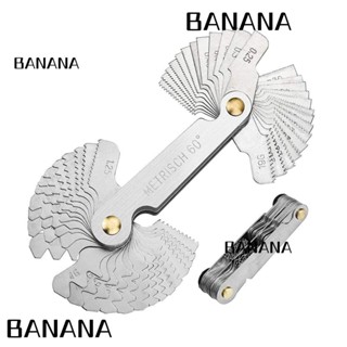 Banana1 เกจวัดระยะเกลียว สเตนเลส 55 องศา และ 60 องศา ทนทาน 52 ชิ้น