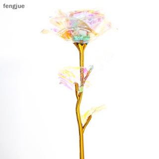 Fengjue ดอกกุหลาบประดิษฐ์ สีโรสโกลด์ 24k สําหรับวันแม่