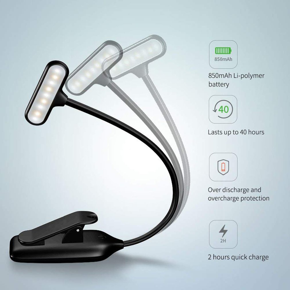 rechargeable-led-book-light-reading-flexible-lamp-dimmer-clip-table