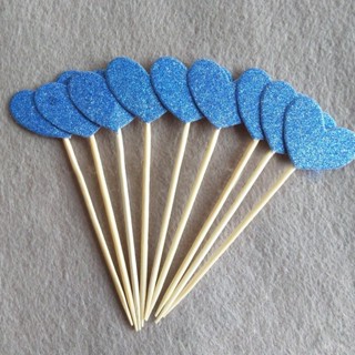 10Pcs Heart Cupcake Toppers Bridal Shower Decor Clearance sale