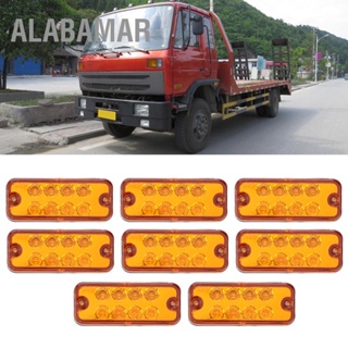 ALABAMAR 8pcs 24V Truck Side Marker Light Lamp 8LED ความสว่างสูงกันน้ำกันกระแทก