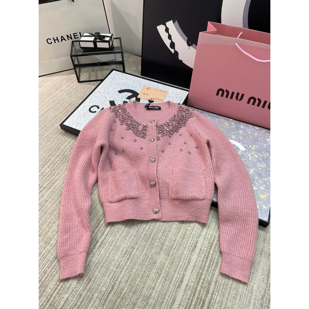 w2bs-miu-miu-2023-autumn-and-winter-new-heavy-industry-beaded-diamond-decorative-cardigan-buckle-round-neck-long-sleeve-knitted-cardigan-top-for-women