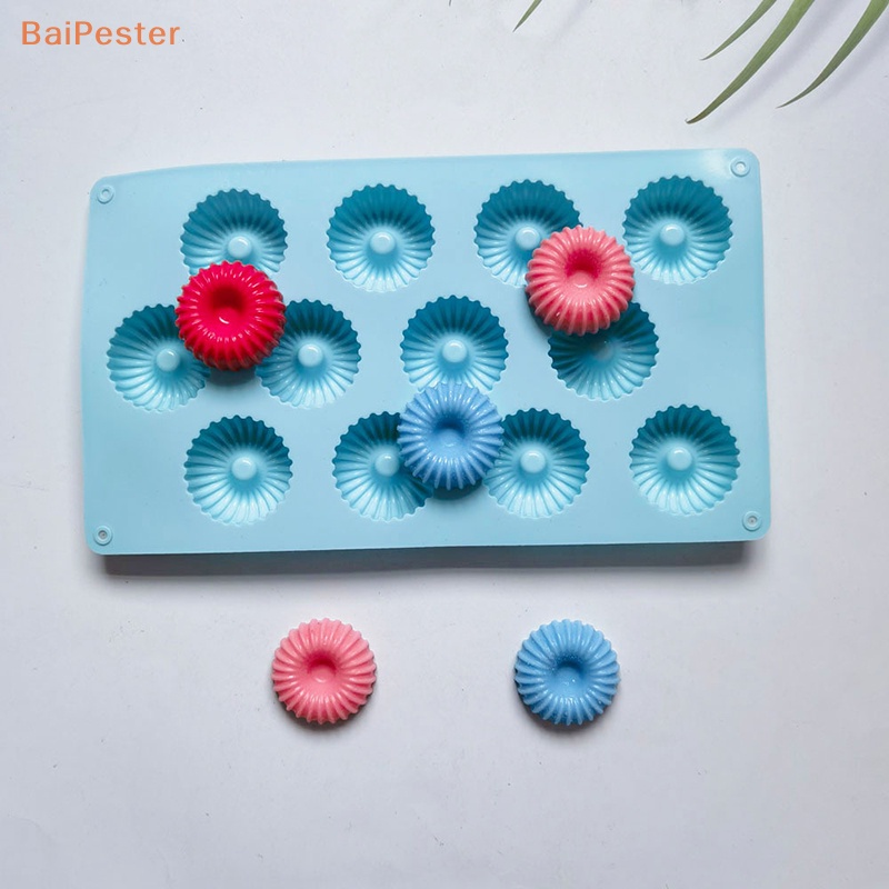 baipester-แม่พิมพ์ซิลิโคน-รูปโดนัท-ดอกไม้-12-ช่อง-สําหรับทําเค้ก-ช็อคโกแลต-ฟองดองท์-diy