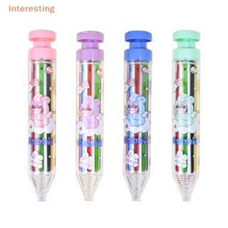 [Interesting] ดินสอสี แบบกด หมุนได้ พกพาง่าย หลากสี 8 สี สําหรับเด็กนักเรียน