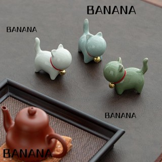 Banana1 ฟิกเกอร์ไม้เซรามิค รูปสุนัข แมว แกะสลักด้วยมือ 6 สี อุปกรณ์เสริม สําหรับของขวัญ