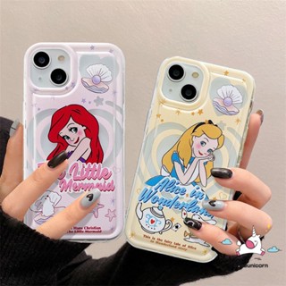 เคสโทรศัพท์มือถือ Tpu แบบนิ่ม ลายการ์ตูนเจ้าหญิงดิสนีย์ นางเงือก กันกระแทก สําหรับ IPhone 7Plus 11 14 13 12 Pro MAX XR 6 6S Plus X XS MAX