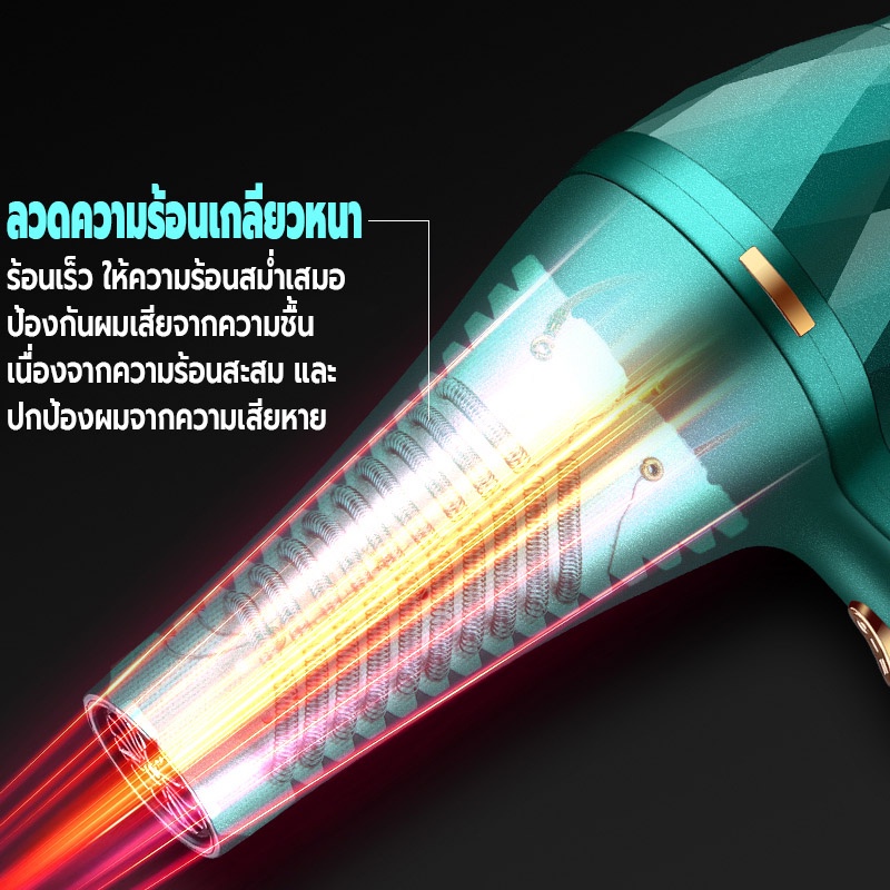 ไดร์เป่าผม-ที่เป่าผม-เครื่องเป่าผม-3200w-การควบคุมอุณหภูมิและแรงลมได้6ระดับ-ลมแรงเสียงเบา-วัสดุแข็งแรง-ทนทานพิเศษ