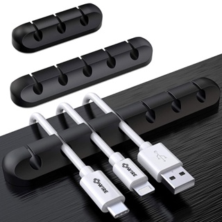 Cable Organizer ซิลิโคนจัดระเบียบสาย USB Winder คลิปการจัดการสายเคเบิลที่ยืดหยุ่นสำหรับหูฟัง เมาส์