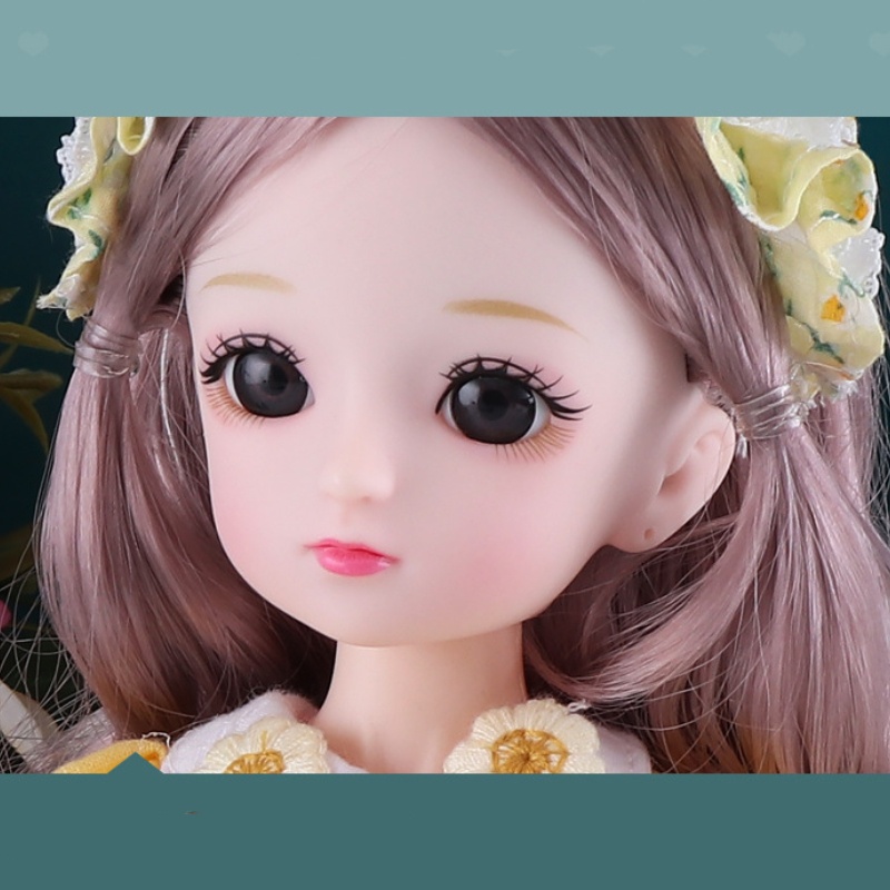 ชุดของเล่นตุ๊กตาเจ้าหญิง-bjd-3d-ข้อต่อขยับได้-23-ข้อต่อ-1-6-30-ซม-diy