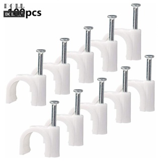 ⭐2023 ⭐Brand New White Round Cable Clip Fixing Nail Anti-rust Fixing Nail PE Round