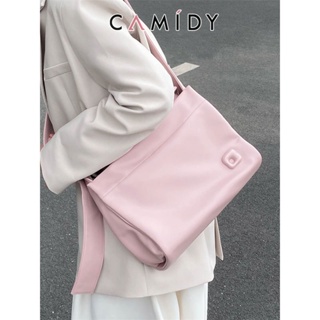 Camidy กระเป๋า Messenger แบบพกพาไหล่เดียวความจุขนาดใหญ่สไตล์ใหม่ของผู้หญิงที่นิยมในปีนี้กระเป๋าแฟชั่นที่เรียบง่าย
