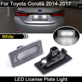 หลอดไฟ LED ความสว่างสูง สีขาว สําหรับติดป้ายทะเบียนรถยนต์ Toyota Corolla 2017 2018 2019 2020 2021 2 ชิ้น