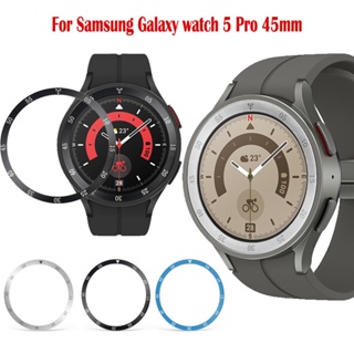 เคสนาฬิกาข้อมือ กรอบโลหะ มีกาวในตัว สําหรับ Samsung Galaxy Watch 5 Pro 45 มม. Galaxy Watch 5Pro 45 มม.