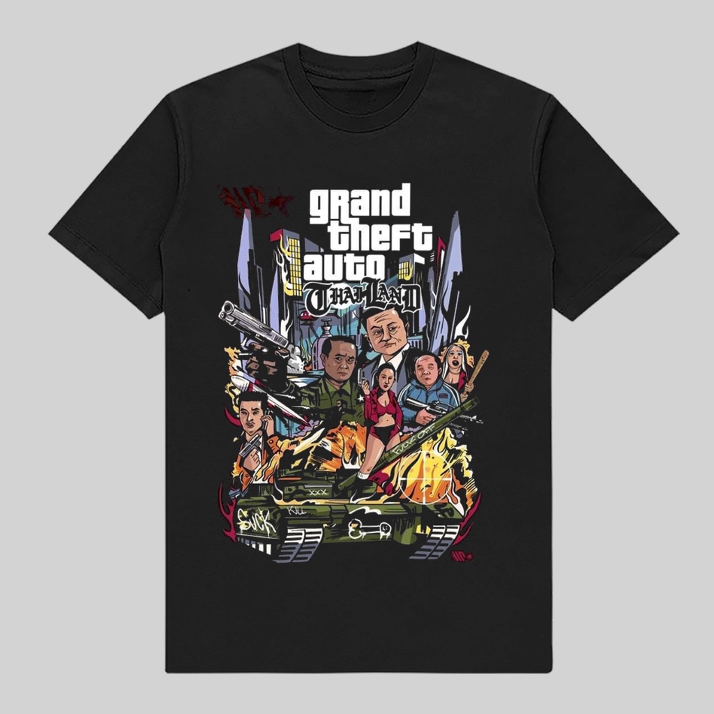 ampbkk-เสื้อสกรีนลาย-gta-t-shirt