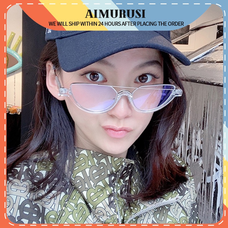 aimurusi-กรอบแว่นตา-ทรงสามเหลี่ยม-อสมมาตร-สไตล์เกาหลี-ป้องกันแสงสีฟ้า
