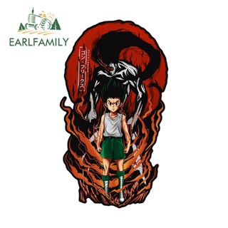 Earlfamily สติกเกอร์ ลายการ์ตูนอนิเมะ hunter×hunter JDM ขนาด 13 ซม. x 7.5 ซม. ป้องกันรอยขีดข่วน สําหรับติดตกแต่งประตูรถยนต์ รถจักรยานยนต์