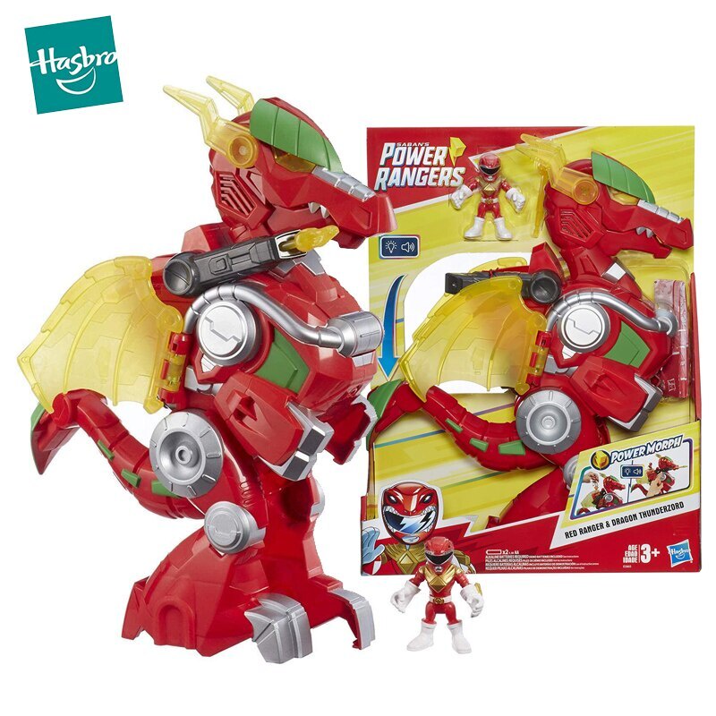 Jual Playskool Heroes Power Rangers Red Ranger & Dragon Thunderzord di