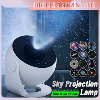 12 In 1 Led Star Night Light Star Projector Galaxy Night Light Projector Starry Sky Nightlights สำหรับห้องนอนชาร์จ Room Decor Bri