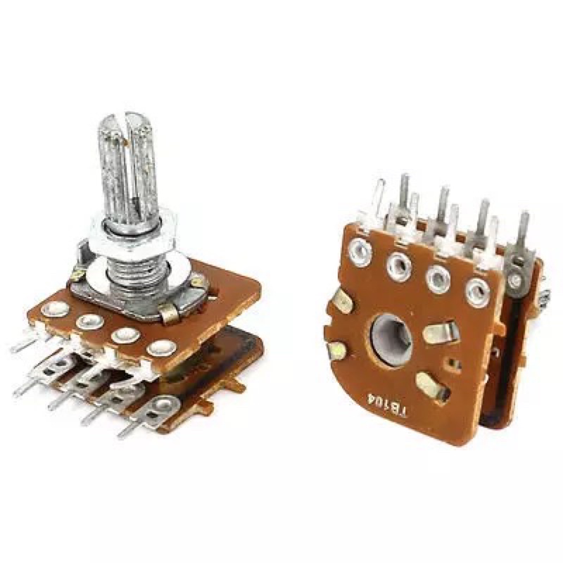 WH-148เสียง Potentiometer Switch Dual 8-Pin Center Tap B50K B100K 25มม. ...