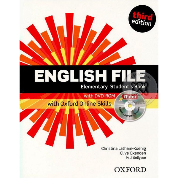bundanjai-หนังสือเรียนภาษาอังกฤษ-oxford-english-file-3rd-ed-elementary-students-book-itutor-and-online-skills