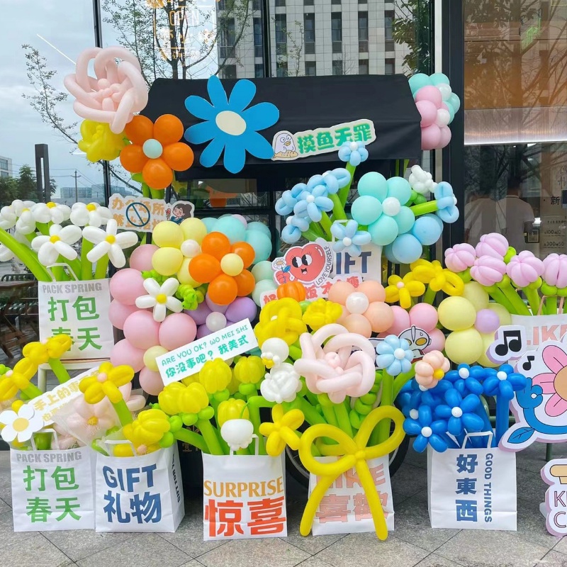 ลูกโป่งยาง-แบบหนา-ทรงยาว-สีมาการอง-สําหรับตกแต่งปาร์ตี้วันเกิด-งานแต่งงาน-วันเด็ก-20-ชิ้น