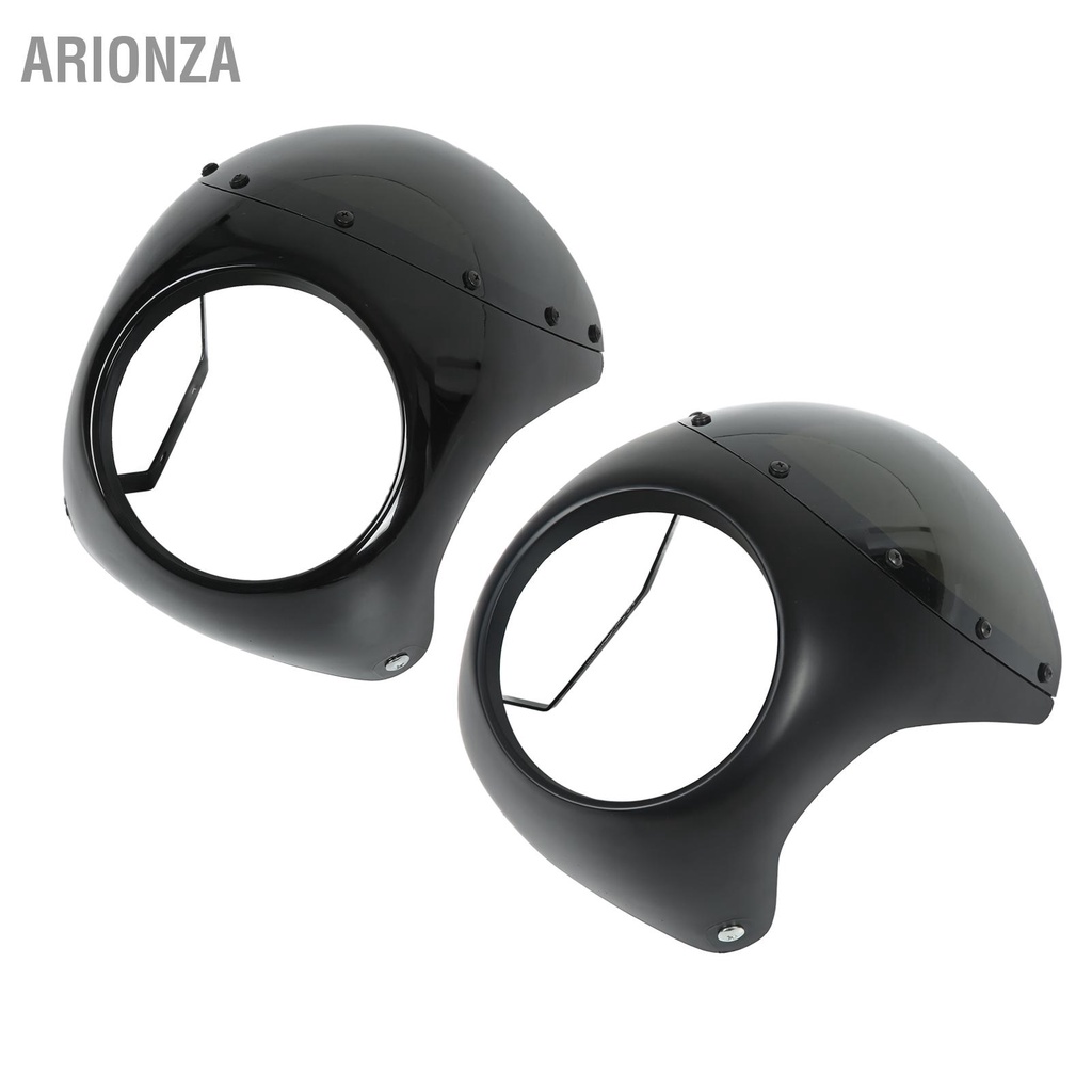 arionza-7in-รถจักรยานยนต์ไฟหน้า-fairing-ป้องกันกระจกหน้ารถ-universal-สำหรับรถจักรยานยนต์ส่วนใหญ่รอบไฟหน้า