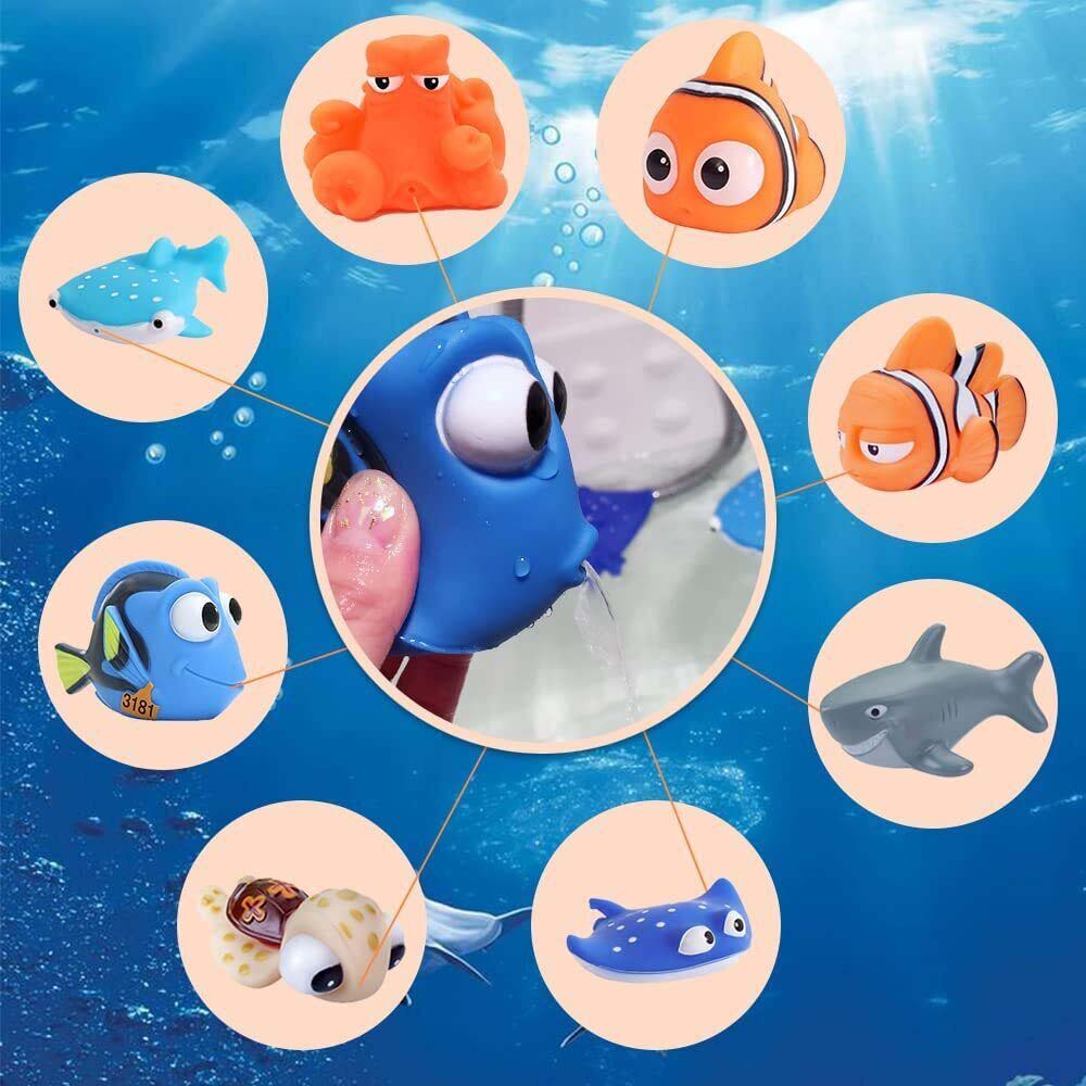 8pcs-underwater-world-baby-bathing-water-spray-floating-ocean-animal-toys-bathing-toys