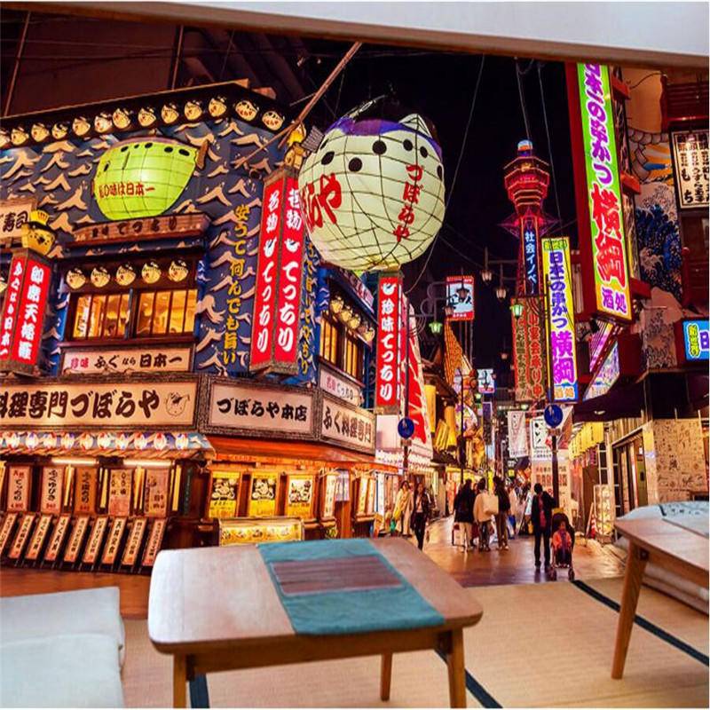 วอลเปเปอร์ติดผนัง-ฉากถนนญี่ปุ่น-อิซากายะ-ซูชิ-บาร์-ภาพพื้นหลัง-ภาพจิตรกรรมฝาผนัง-ร้านอาหารญี่ปุ่น-ตกแต่งอุตสาหกรรม-3d