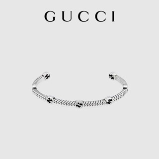 [พร้อมส่ง] Gucci GUCCI สร้อยข้อมือเงิน แบบแคบ