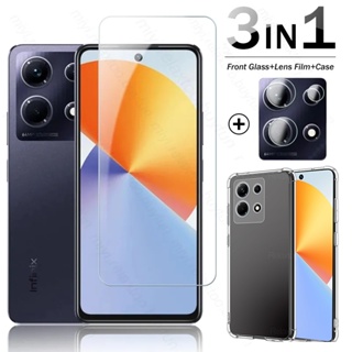 3in1 For Infinix Note 30 Note30 6.78" 5G 4G X6833B X6716B Camera Lens Film + Screen Protector Tempered Glass + Soft Shockproof Cover