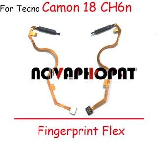 สายเคเบิลอ่อน ปุ่มโฮมเซนเซอร์สแกนลายนิ้วมือ สําหรับ Tecno Camon 18 CH6 CH6n 18P P CH7 CH7n 18 Premier CH9 CH9n