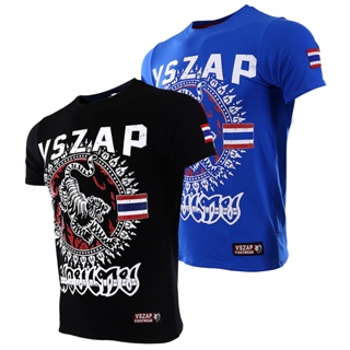 ☫VSZAP fight Muay Thai boxing stretch cotton casual fighting T-shirt male UFC fitness clothes compet_01