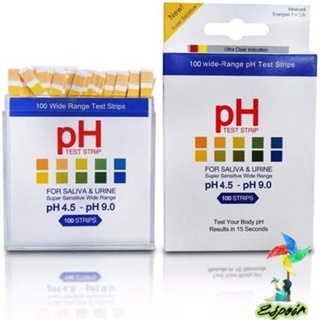 Espo แถบทดสอบค่า pH 100ct 4.5-9.0 ความแม่นยําสูง จับคู่ง่าย สําหรับทดสอบค่า pH ในร่างกาย