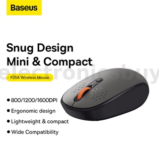 Baseus F01A เมาส์ไร้สาย 800 1200 1600DPI 250Hz คลิกเงียบ ออกแบบตามสรีรศาสตร์ สําหรับคอมพิวเตอร์ PC