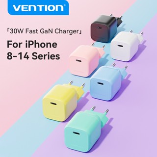 Vention ที่ชาร์จ USB 30W GaN แบบพกพา USB C รองรับ PD ชาร์จเร็ว สําหรับ iPhone 15 14 13 12 Pro Max Mini