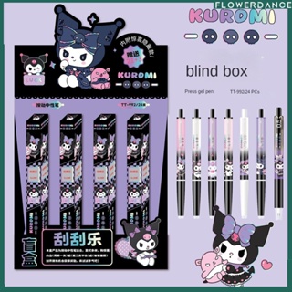 [6ชิ้น/1กล่อง] Mystery Lucky Box Black Ink Blind Box Pen Decompression Pen Children&amp;#39;s Day Gift Present Students Stationary Sanrio Series Pacha Dog flower