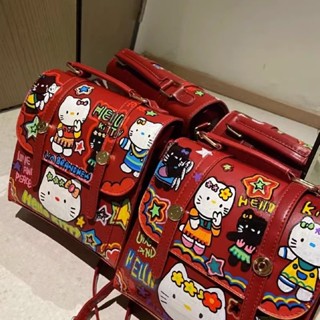 ใหม่ กระเป๋าเป้สะพายหลัง ขนาดเล็ก ลาย Hello Kitty Graffiti Sen น่ารัก