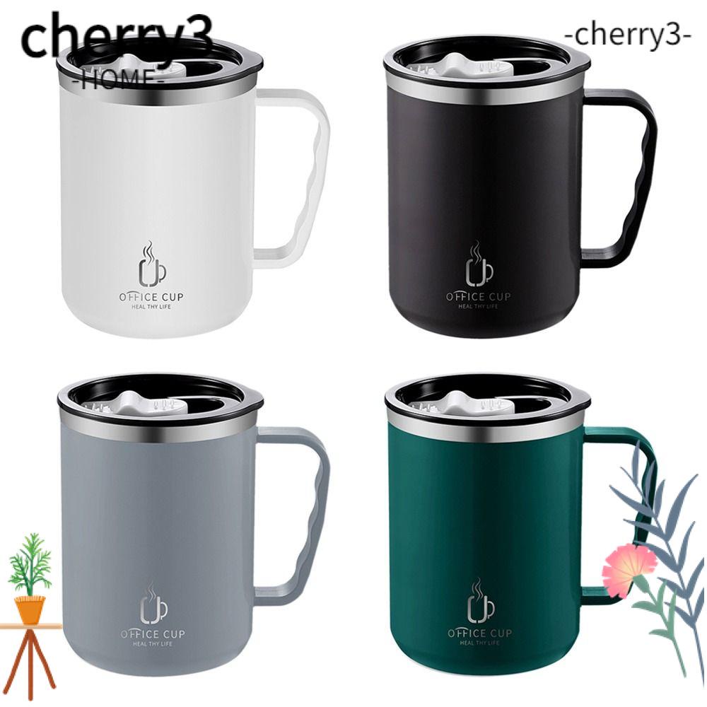 cherry3-แก้วกาแฟสเตนเลส-กันรั่วซึม-พร้อมหูจับ-และฝาปิด-สําหรับเดินทาง