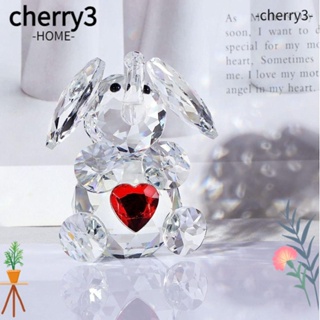 Cherry3 ฟิกเกอร์คริสตัลใส รูปช้างน่ารัก 2.5 นิ้ว สําหรับเก็บสะสม