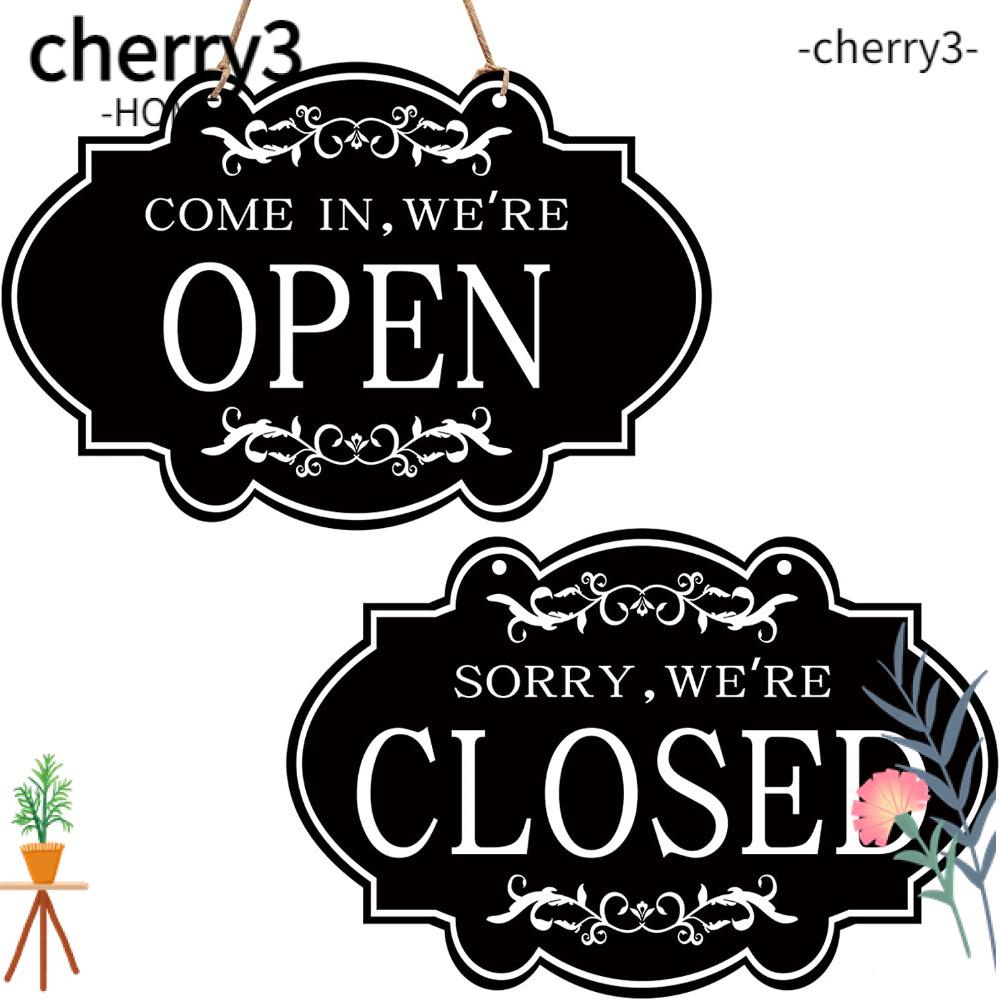 cherry3-ป้ายแขวน-แบบสองด้าน-พร้อมแหวนเปิด-ปิด-สไตล์นักธุรกิจ
