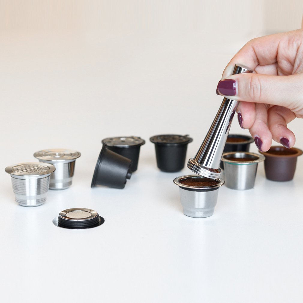 sale-refillable-square-hole-coffee-capsule-pod-filter-dripper-tamper-for-nespresso