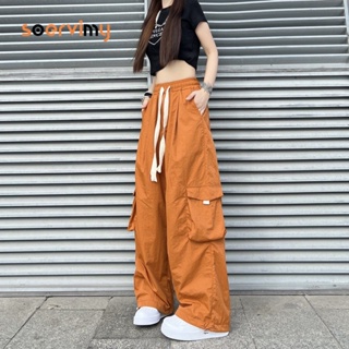 SOERVIMY  กางเกงขายาว กางเกงเอวสูง สไตล์เกาหลี แฟชั่น 2023 NEW fashion คุณภาพสูง Korean Style Stylish A20M011 36Z230909
