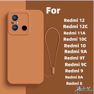 เคสโทรศัพท์มือถือ TPU ลายนางฟ้า พร้อมสายคล้อง สําหรับ Redmi 12C 11A 12 10C 9C 9A 9T 10 9 A1 8 8A