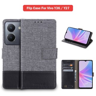 เคสโทรศัพท์มือถือหนัง ฝาพับแม่เหล็ก พร้อมช่องใส่บัตร สําหรับ Vivo Y36 5G Y 36 Y35 Y22S Y22 S VivoY35 VivoY36 4G 5G Vivo Y35