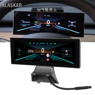 ALASKAR 8in Full LCD Screen Power Speed ​​แสดงผล แรงดันลมยาง ระยะเปลี่ยนระยะทางสำหรับ Tesla Model 3 Y