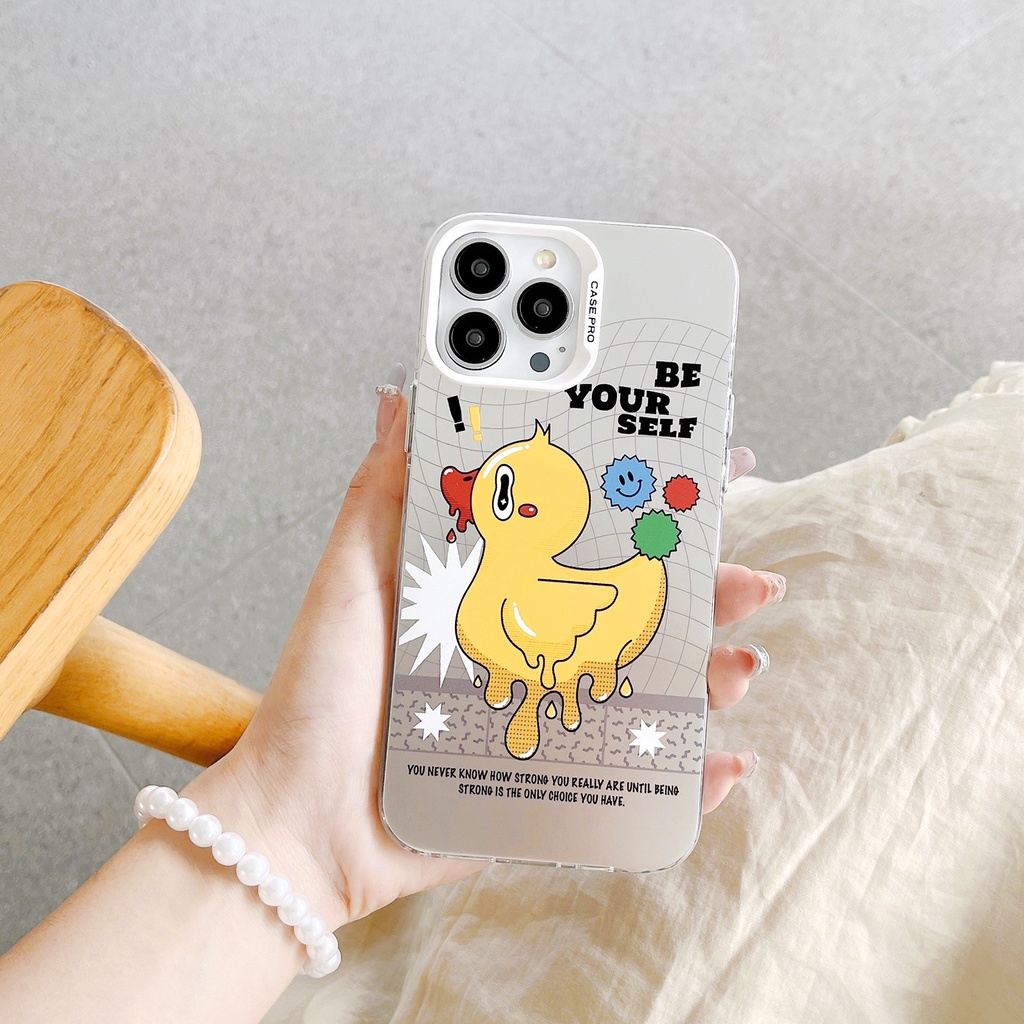 เคสป้องกันโทรศัพท์มือถือ-tpu-ผิวด้าน-ลายการ์ตูน-ชุบเงิน-สองชั้น-สําหรับ-iphone-14-pro-max-apple-13-12-11