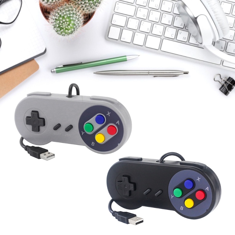 R* จอยแพดควบคุมเกม แบบใช้สาย Usb สําหรับ SNES Emulators RaspberryPi ...