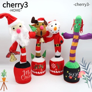 Cherry3 ตุ๊กตากระบองเพชรเต้นรํา ซานต้า กวาง สโนว์แมน ขนาด 40 ซม. สําหรับตกแต่งบ้าน